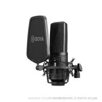 博雅 BY-M1000 大振膜电容麦克风 BOYA 嗨歌 K歌 主播话筒 新潮 