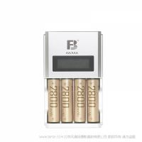 沣标 FB FB918+AA2800*4智能快充套装  四槽液晶充电套装(AA2800mAh*4)液晶充电器配5号2800毫安镍氢可充