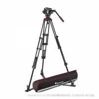 曼富图 Manfrotto MVK504XTWINGA 504X液压摄像云台和双管铝合金摄像三脚架套装(地置伸展器)