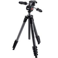 曼富图MKCOMPACTADV-BK铝合金三脚架5节三维云台套装