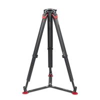 萨科勒 Sachtler® 5587 flowtech100 GS 碳纤维三脚架  地置 包含地板延伸器 手柄和配件安装接口 