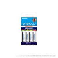 松下eneloop 爱乐普 爱老婆智能急速充电器高性能7号4粒电池套装 K-KJ55MCC04C