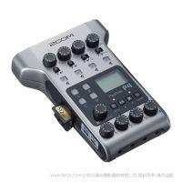 ZOOM PodTrak P4 播客录音机 4路VLOG 谈话节目录音设备 