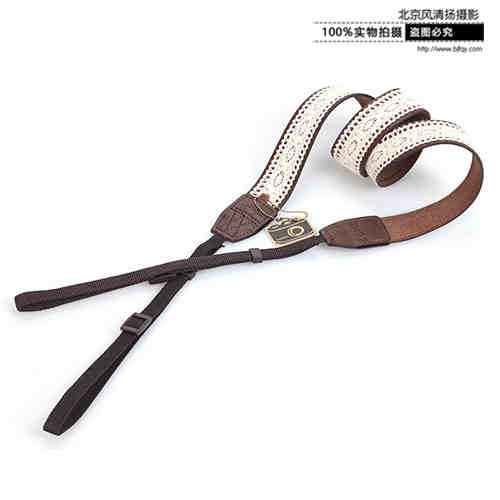 日本爱尔玛（ERMA）真皮相机背带 单反相机带 （驼色/棕色）