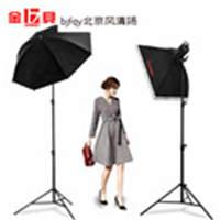 金贝400W摄影灯闪光灯影室灯淘宝服装人像拍照灯补光灯柔光箱套装
