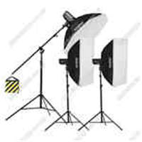 神牛SL150W LED三灯常亮灯套装太阳灯补光灯儿童影室摄影器材