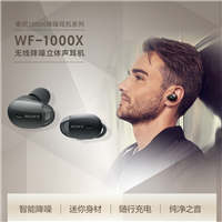 索尼 Sony WF-1000X 真无线式降噪立体声耳机 黑