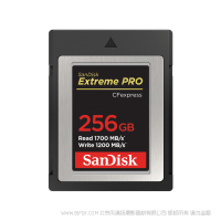 闪迪 SDCFE-256G-ZN4IN 至尊超极速™ CFexpress™ Type B 存储卡 SanDisk 产品 CFE256GB 256 GB  1700MB 速度