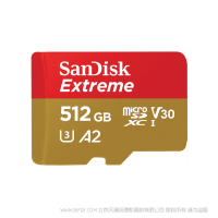 闪迪 SDSQXA1-512G-ZN6MA  512GB MicroSD卡无人机存储卡运动相机卡TF卡储存卡