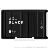 西数 西部数据 WDBA5E0120HBK-SESN WD_BLACK D10 Game Drive for Xbox One™ 12T 定制版 3.5英寸 