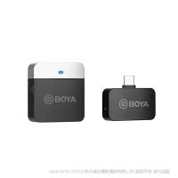 BOYA 博雅  BY-M1LV-U 无线麦克风系统 BY-M1LV-U-RX是一款USB-C接收器，用于安卓手机