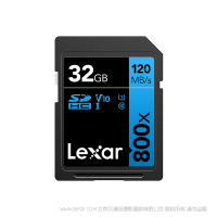 雷克沙 Lexar® 800x  LSD0800 SDHC™/SDXC™ UHS-I 存储卡 BLUE系列  256GB 128GB 64GB 32GB