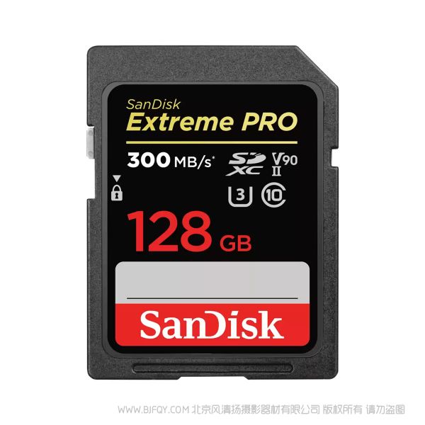 闪迪 SDSDXDK-128G-GN4IN SDHC™ 和 SDXC™ UHS-II 存储卡 300MB V90 U3 128GB 闪存 内存卡