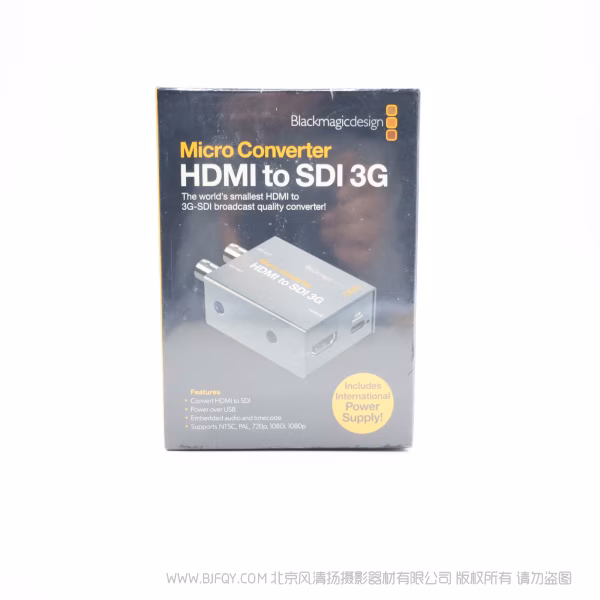 BlackmagicDesign BMD  Micro Converter HDMI to SDI 3G wPSU 转换器  微型HDMI转SDI转换器（带电源）