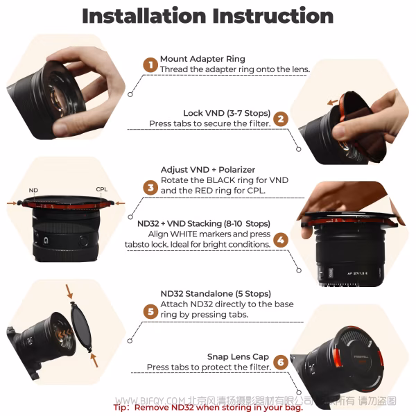 Freewell 菲尔威 FW-L1 快锁滤镜套装 Real Locking Base Ring & Cap 