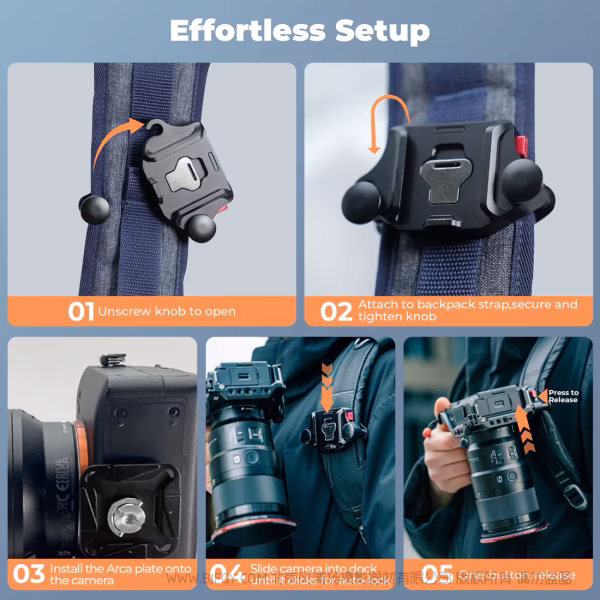 Freewell 菲尔威 FW-BPQR 背包快拆套装 Backpack Quick Release Clamp