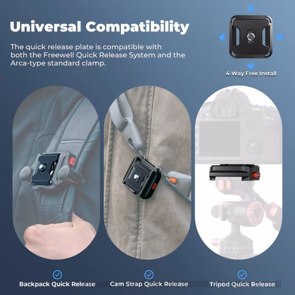 Freewell 菲尔威 FW-CSQR 腕带快装套装 Camera Strap Quick Release Clamp