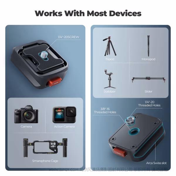 Freewell 菲尔威 FW-TPQR 三脚架快拆套装 Tripod Quick Release Clamp 4.7 (34 reviews)