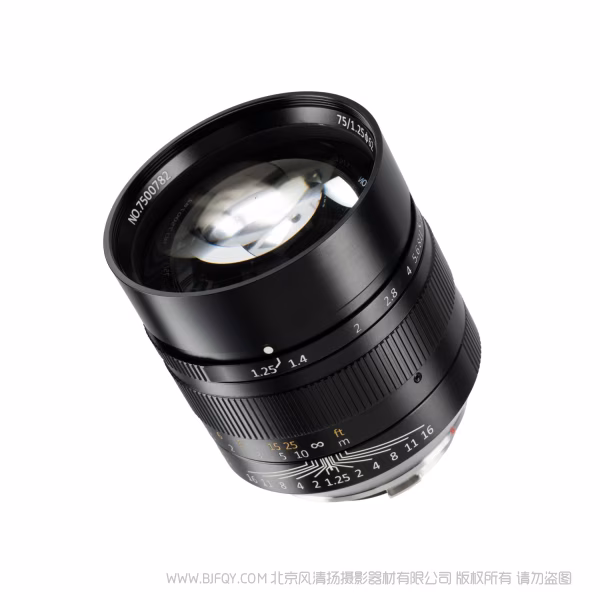  七工匠 M75mm F1.25II 徕卡M口  全画幅 手动对焦 夜光刻度  F1.25超大光圈&middot;浅景深人像风 二代轻巧&middot;长时间拍摄无压力