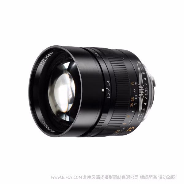  七工匠 M75mm F1.25II 徕卡M口  全画幅 手动对焦 夜光刻度  F1.25超大光圈&middot;浅景深人像风 二代轻巧&middot;长时间拍摄无压力