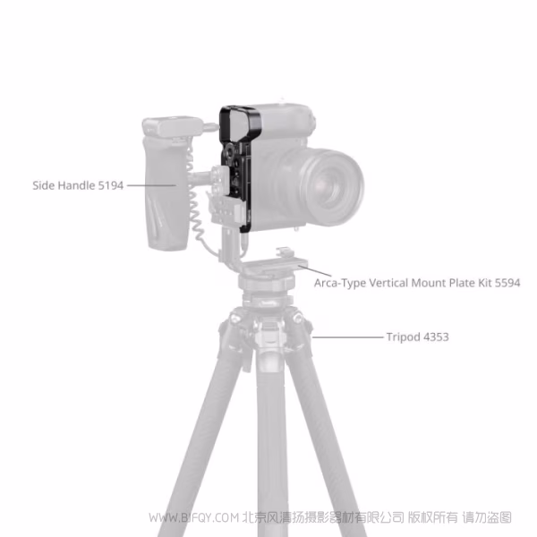 SmallRig斯莫格底部安装板（适用于索尼 Alpha 7C II / 7CR）（黑色，内置AirTag安装槽）5481 