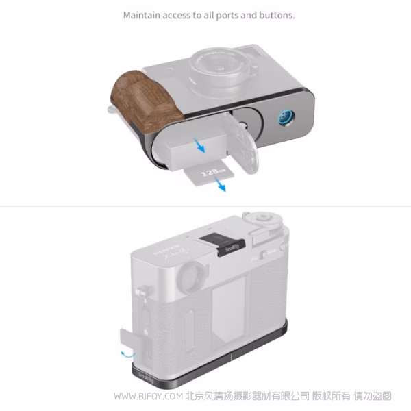 SmallRig斯莫格木头L型手柄 (适用于富士 X half )(石墨灰) 5394