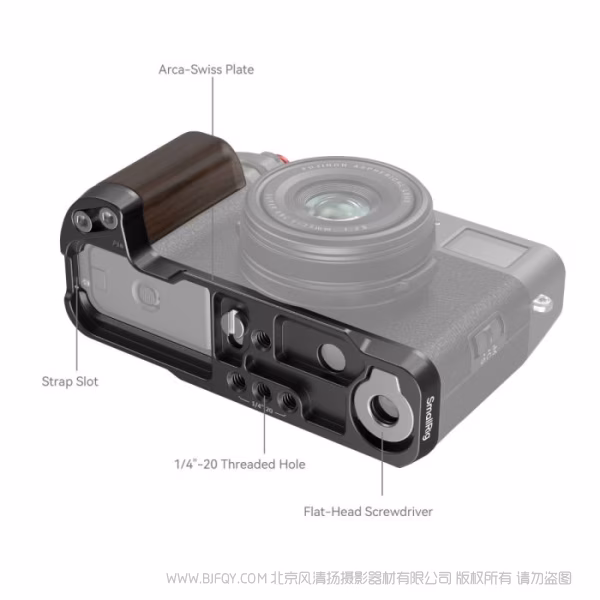 SmallRig 富士X100VI / X100V 木头L型手柄（黑色）4805