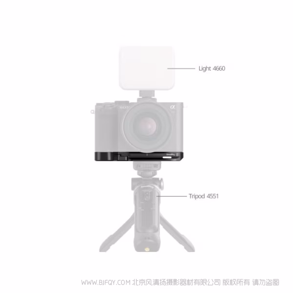 SmallRig斯莫格底部安装板（适用于索尼 Alpha 7C II / 7CR）（黑色，内置AirTag安装槽）5481 