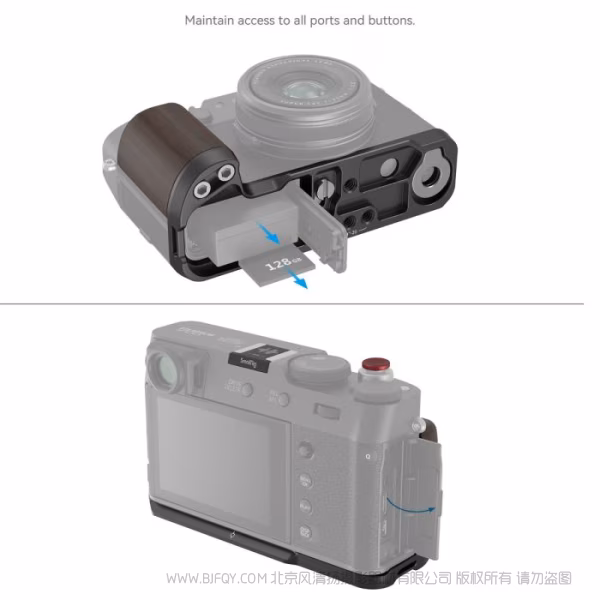 SmallRig 富士X100VI / X100V 木头L型手柄（黑色）4805