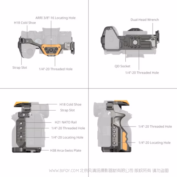 SmallRig斯莫格「迅鹰」快拆拓展框套件（适用于索尼 Alpha 7R V / 7 IV / 7S III）（进阶版）（大黄蜂系列）5518
