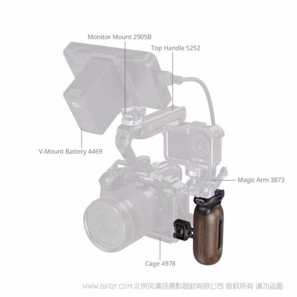 SmallRig斯莫格木头侧手柄（二合一） 5238