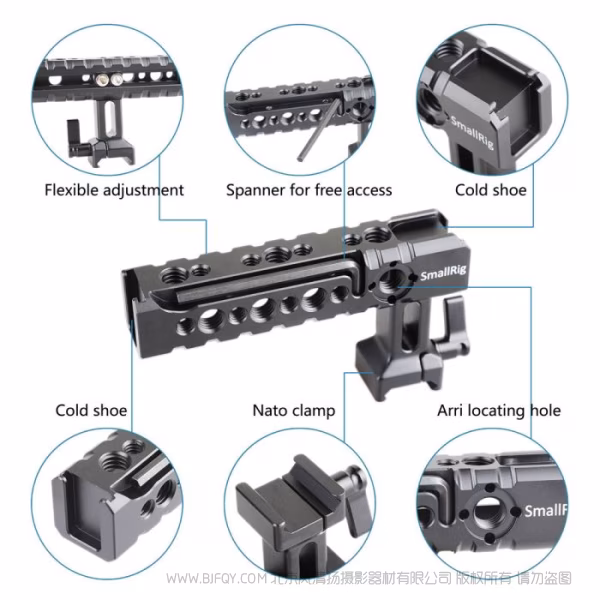 斯莫格 斯莫格smallrig滑槽手柄单反兔笼手柄拍摄相机手柄手持稳定器1955