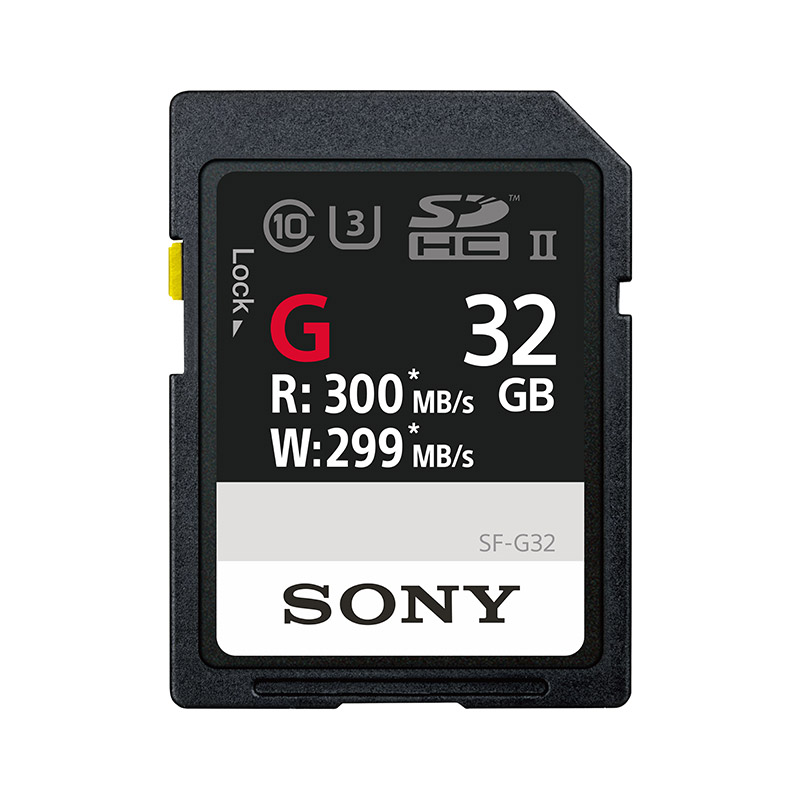 索尼 Sony SF-G32/T1 CN SD存储卡-G系列 SFG32 高速存储卡 相机内存卡  读取300mb  写入 299mb 微单 全画幅相机适用  A7M3 A7R3 